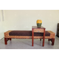 Exclusive Water Hyacinth Wicker Bench, Table Stool, Lamp for Bedroom Set For Indoor Use